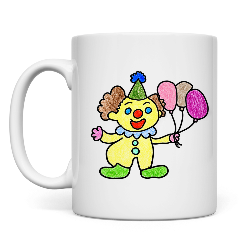 Clown – weiße Tasse