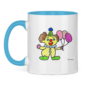Tasse zweifarbig Clown – zweifarbige Tasse