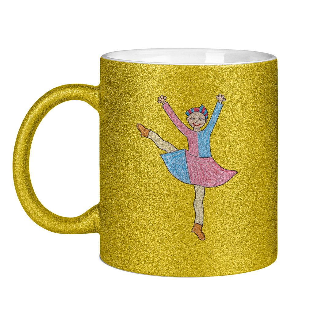Tanzendes Mariechen – Glitzertasse – Bild 3