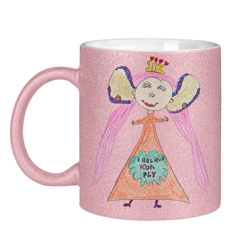 Fantasieprinzessin – rosa Glitzertasse