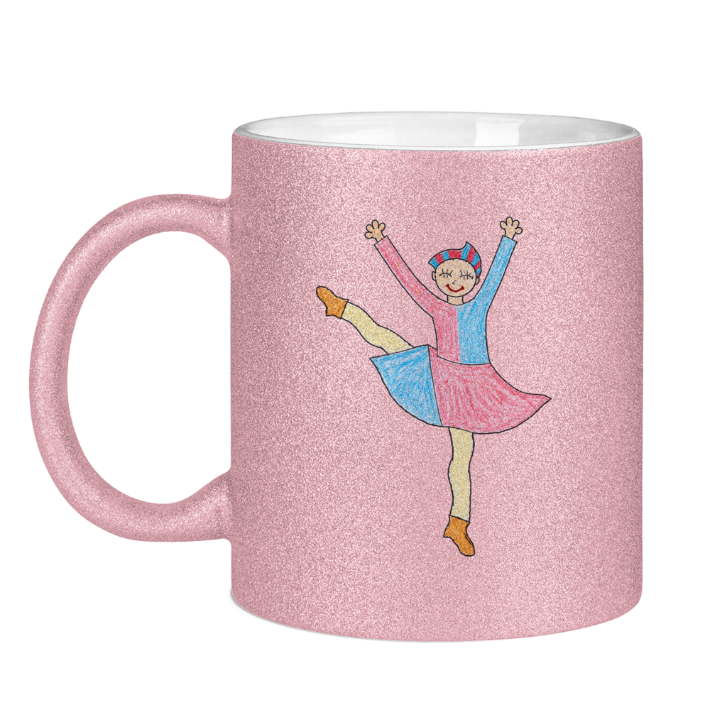 Tanzendes Mariechen – Glitzertasse
