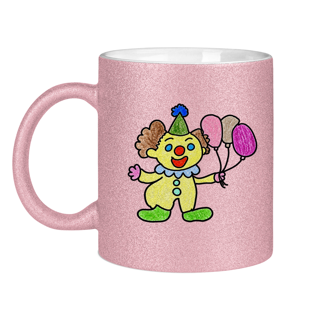 Clown – Glitzertasse
