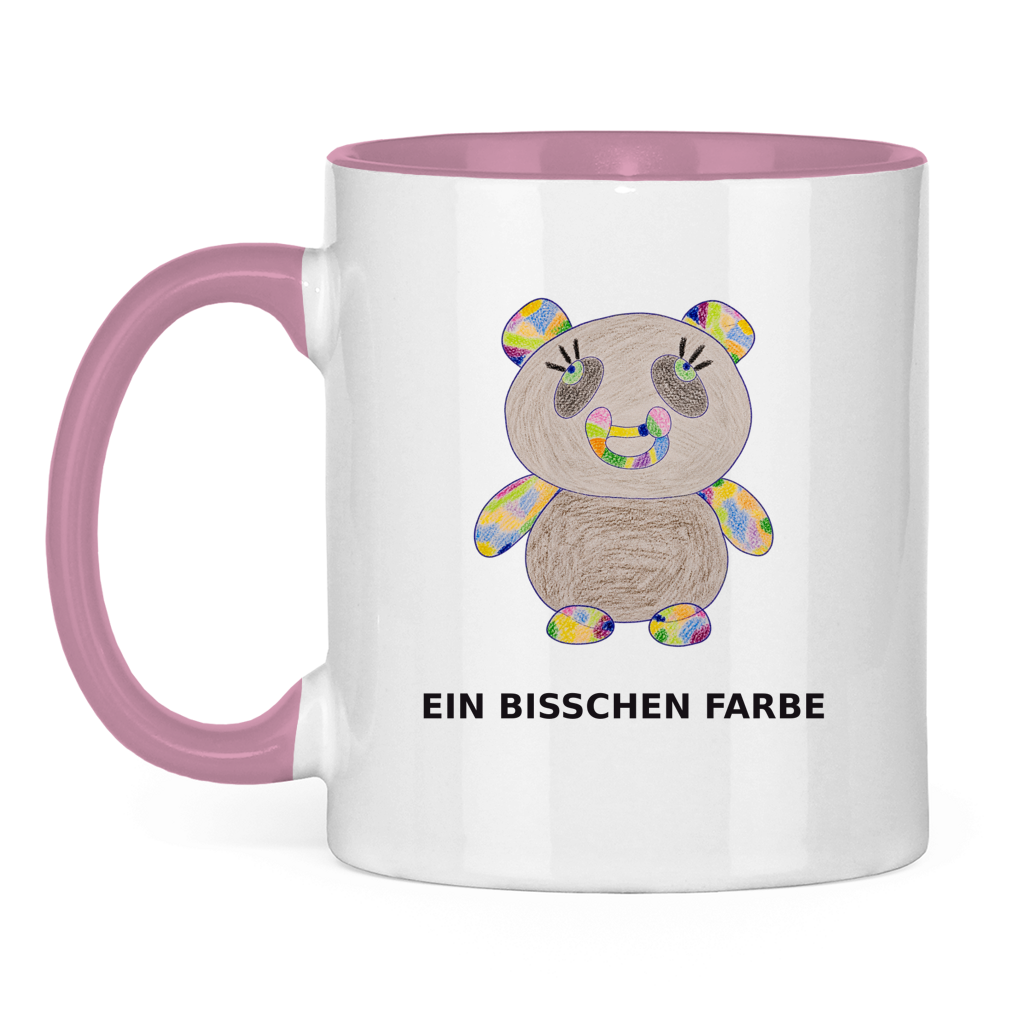Bunti, der Bär – weiß-rosa Tasse