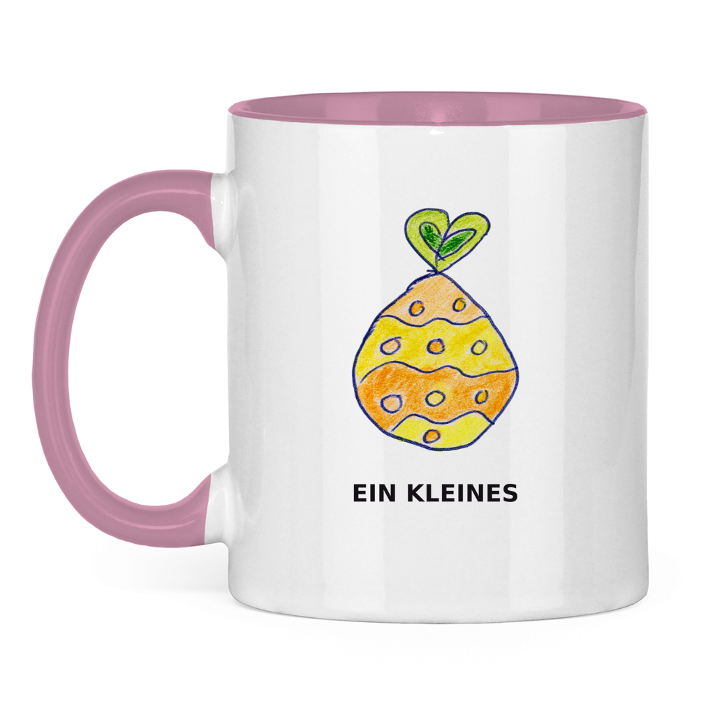 Buntes Osterei – weiß-rosa Tasse