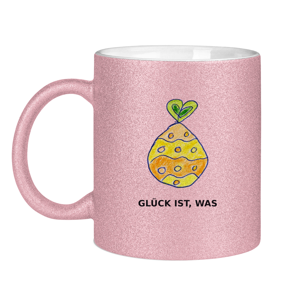 Buntes Osterei – Glitzertasse